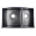 Load image into Gallery viewer, Upgrade your kitchen with this stainless steel 1 & 1/2 bowl kitchen sink in gunmetal grey. Stylish and functional for any modern home.-Kitchen Sink-Ezymall AU
