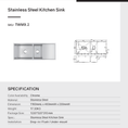 Load image into Gallery viewer, Upgrade your kitchen with our Stainless Steel 1 & 1/2 Bowl Kitchen Sink (1160x460x230mm). Handmade with drain board and a chrome silver finish. Durable and stylish.-Kitchen Sink-Ezymall AU

