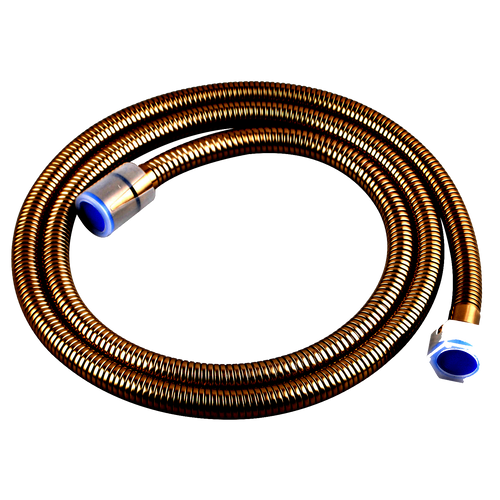 Stainless steel 1500mm water inletoutlet shower hose brushed brass gold
