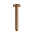 Load image into Gallery viewer, Stainless steel 200mm round ceiling shower arm in brushed copper
