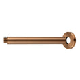 Load image into Gallery viewer, Stainless steel round ceiling shower arm in brushed copper, product detail
