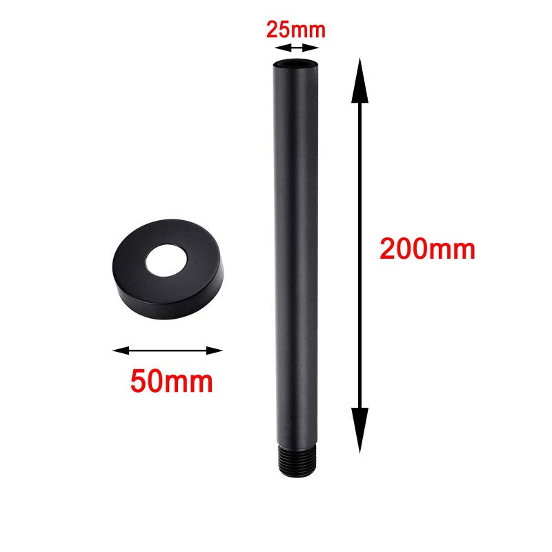 Enhance your shower with our Stainless Steel 200mm Round Ceiling Shower Arm in Gunmetal Grey. Stylish and durable. Shop now for a modern bathroom upgrade.-Shower Arm-Ezymall AU