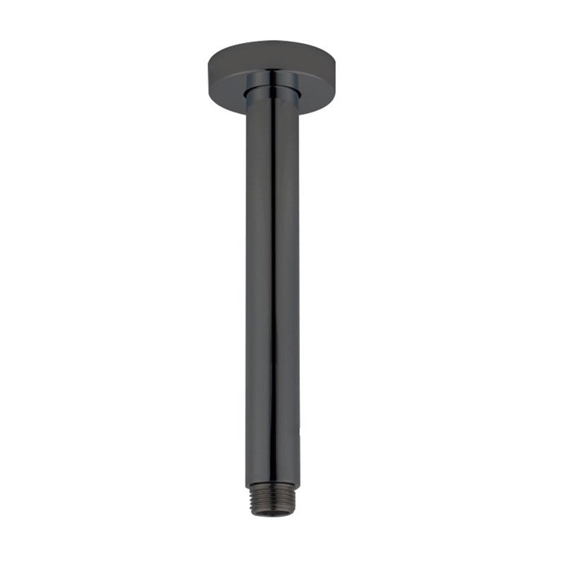 Enhance your shower with our Stainless Steel 200mm Round Ceiling Shower Arm in Gunmetal Grey. Stylish and durable. Shop now for a modern bathroom upgrade.-Shower Arm-Ezymall AU