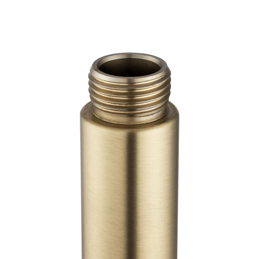 Enhance your shower with a 200mm stainless steel ceiling shower arm in light brushed brass gold. Durable, stylish, easy to install, and ideal for modern bathrooms.-Shower Arm-Ezymall AU