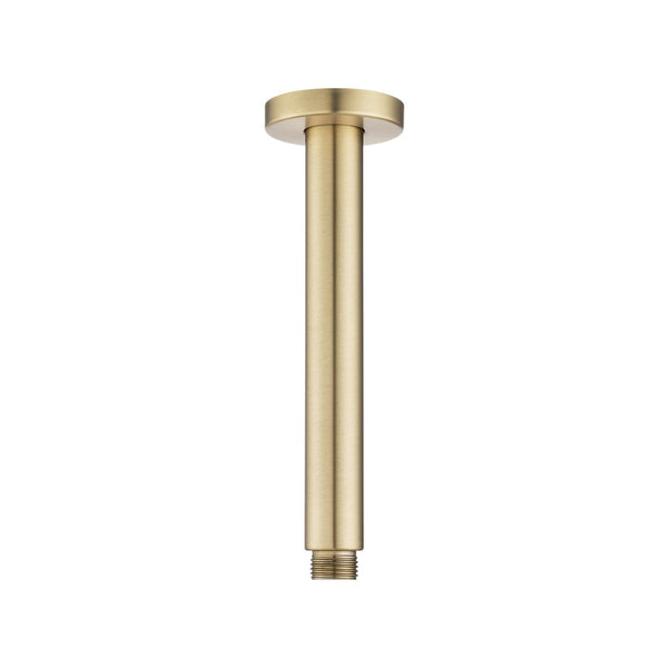 Enhance your shower with a 200mm stainless steel ceiling shower arm in light brushed brass gold. Durable, stylish, easy to install, and ideal for modern bathrooms.-Shower Arm-Ezymall AU