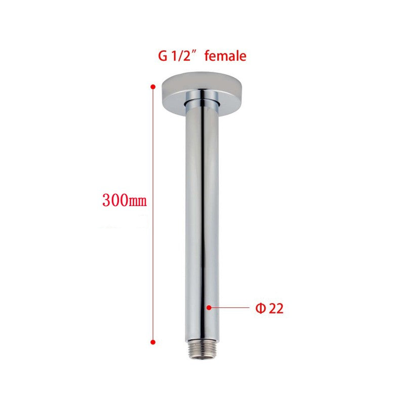 Enhance your shower with our Stainless Steel 300mm Round Ceiling Shower Arm in Chrome Silver. Durable, stylish, and easy to install. Perfect for modern bathrooms. Fast shipping Australia wide.-Shower Arm-Ezymall AU