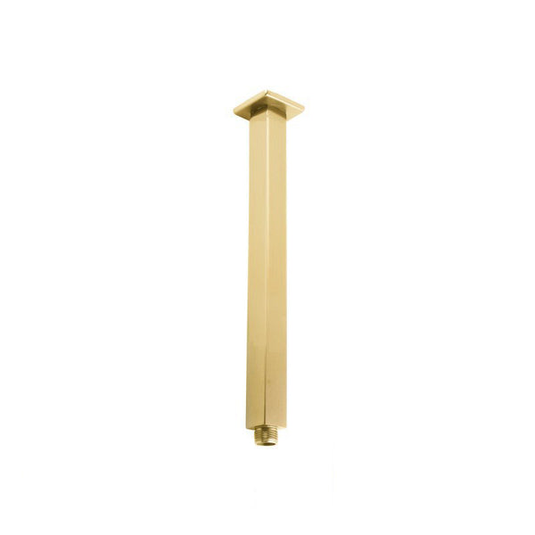 Add a touch of luxury with our Brushed Brass Gold Stainless Steel 300mm Square Ceiling Shower Arm. High-quality, stylish, and easy to install. Australia-wide shipping.-Shower Arm-Ezymall AU