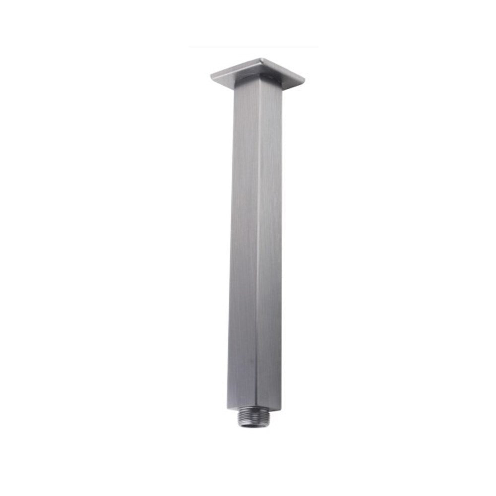 Enhance your bathroom with our Brushed Nickel Silver Stainless Steel 300mm Square Ceiling Shower Arm. Modern design, durable build. Shop now for fast delivery Australia wide.-Shower Arm-Ezymall AU