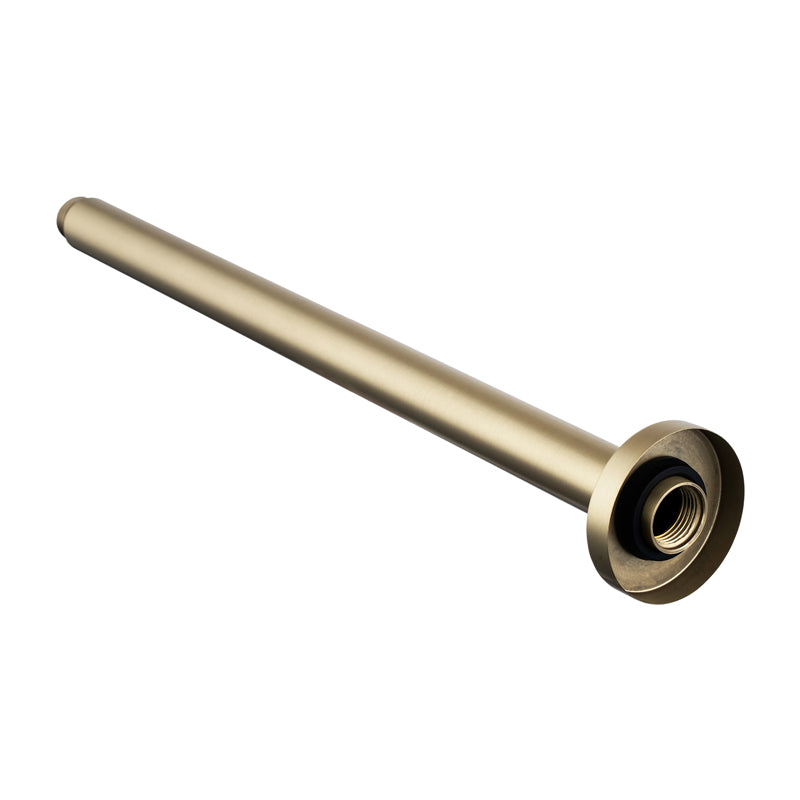 Enhance your shower with our 400mm round ceiling shower arm in light brushed brass gold. Made from stainless steel, it offers durability and a modern look.-Shower Arm-Ezymall AU