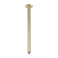 Load image into Gallery viewer, Enhance your shower with our 400mm round ceiling shower arm in light brushed brass gold. Made from stainless steel, it offers durability and a modern look.-Shower Arm-Ezymall AU
