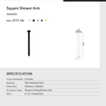 Load image into Gallery viewer, Complete your shower with this 400mm square ceiling shower arm in black. Made from stainless steel for durability and style. Perfect for modern bathrooms. Order now!-Shower Arm-Ezymall AU
