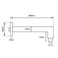 Load image into Gallery viewer, Enhance your shower with our Gunmetal Stainless Steel 400mm Square Wall Shower Arm. Durable, stylish, and easy to install. Shop now!-Shower Arm-Ezymall AU
