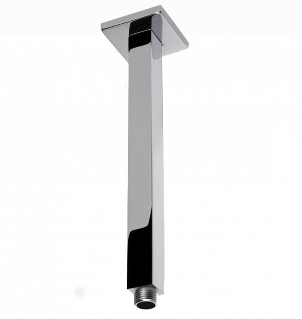 Enhance your shower with our 600mm square ceiling shower arm in chrome silver. Made from stainless steel, it offers durability and a modern look. Perfect for contemporary bathrooms.-Shower Arm-Ezymall AU