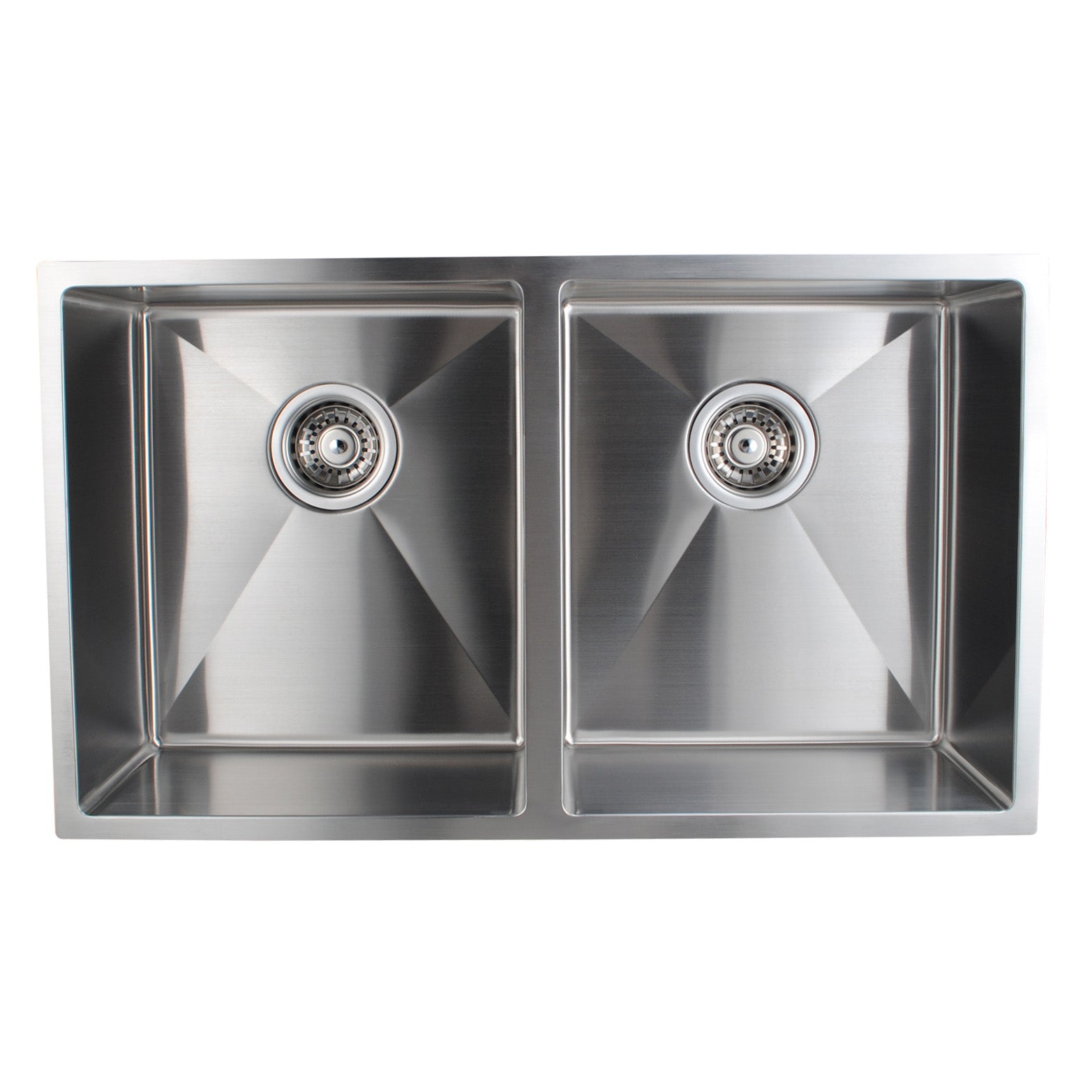 Upgrade your kitchen with our Stainless Steel Double Bowl Kitchen Sink! Measuring 770x450x215mm, this chrome silver sink is durable and stylish. Order yours today!-Kitchen Sink-Ezymall AU