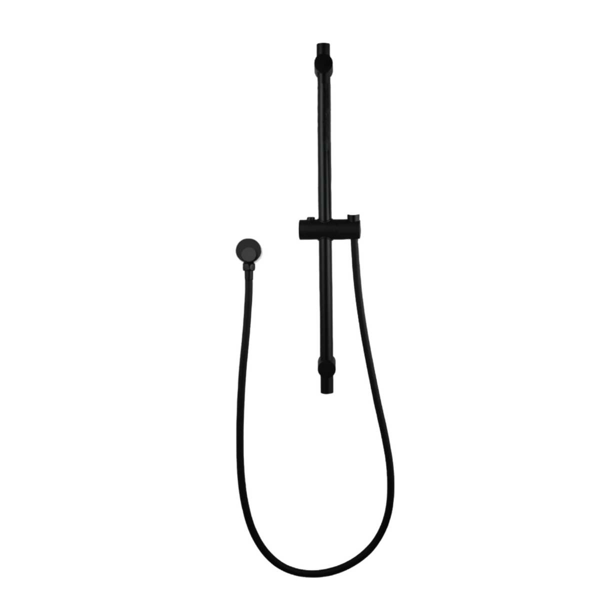 Stainless steel handheld shower rail black