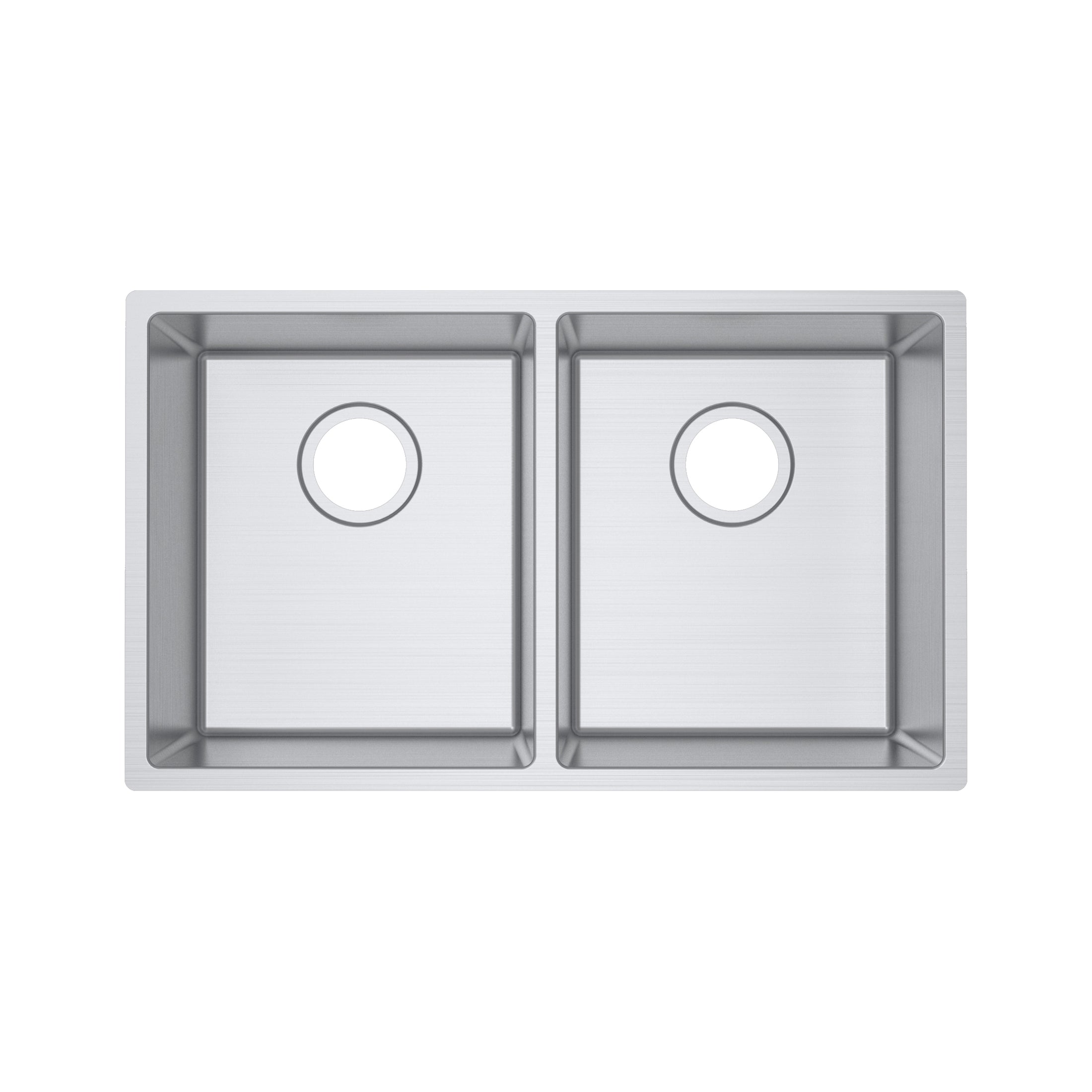 Premium 820mm handmade stainless steel double bowl kitchen sink with 1.2mm thick 304 stainless steel, satin finish and versatile installation options.-Kitchen Sink-Ezymall AU
