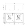 Load image into Gallery viewer, Premium 820mm gunmetal PVD stainless steel double bowl kitchen sink with two matching waste strainers, two bottom grids and versatile installation options.-Kitchen Sink-Ezymall AU
