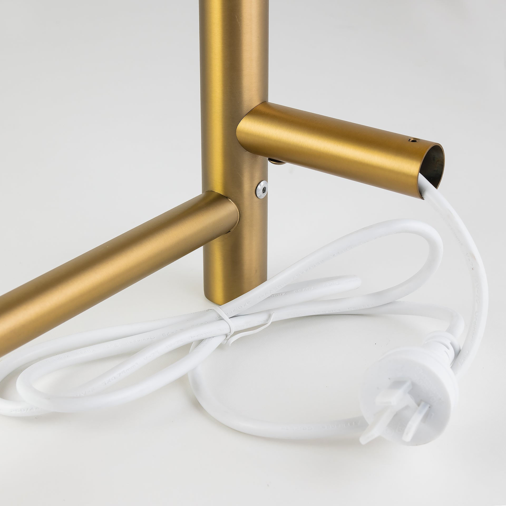 Keep your towels warm with our Stainless Steel Heated Towel Rack in Brushed Brass Gold. Features 4 round bars. Shop now at Ezymall Australia!-Heated Towel Rail-Ezymall AU