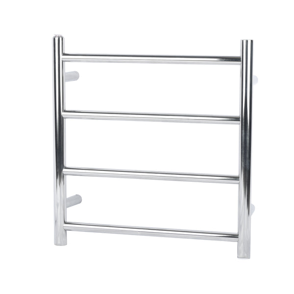 Keep your towels warm with our Stainless Steel Heated Towel Rack in Chrome Silver. Features 4 round bars. Shop now at Ezymall Australia!-Heated Towel Rail-Ezymall AU