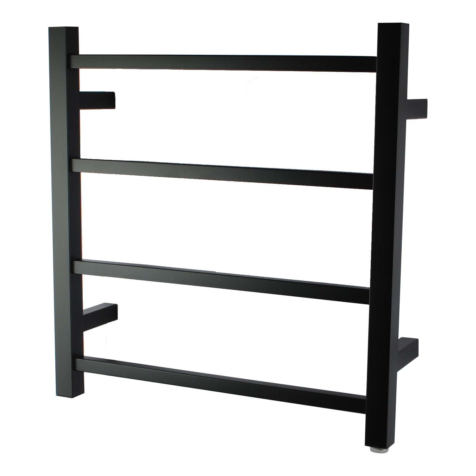 Keep your towels warm with our Stainless Steel Heated Towel Rack in Black. Features 4 square bars. Shop now at Ezymall Australia for quality!-Heated Towel Rail-Ezymall AU