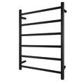 Load image into Gallery viewer, Add a touch of modern elegance to your bathroom with the Stainless Steel Heated Towel Rack featuring 6 Round Bars in Black. Keep your towels warm, dry, and organized. Shop now and upgrade your space!-Heated Towel Rail-Ezymall AU
