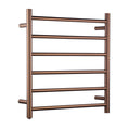 Load image into Gallery viewer, Brushed Copper stainless steel 6-bar round heated towel rail
