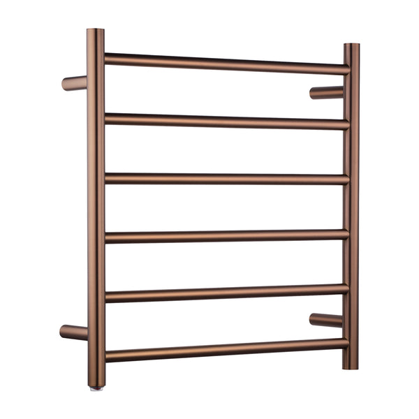 Upgrade your bathroom with a 6-Bar Black Stainless Steel Heated Towel Rack. Keep towels warm, dry and organised. Shop Ezymall today!-Heated Towel Rail-Ezymall AU