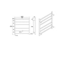 Load image into Gallery viewer, Add a touch of modern elegance to your bathroom with our Stainless Steel Heated Towel Rack featuring 6 square bars in gunmetal grey. Shop now at Ezymall Australia!-Heated Towel Rail-Ezymall AU
