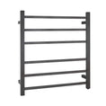 Load image into Gallery viewer, Add a touch of modern elegance to your bathroom with our Stainless Steel Heated Towel Rack featuring 6 square bars in gunmetal grey. Shop now at Ezymall Australia!-Heated Towel Rail-Ezymall AU
