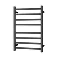 Load image into Gallery viewer, Keep your towels warm and dry with our Black Stainless Steel Heated Towel Rack. Features 8 square bars for efficient heating and a modern design.-Heated Towel Rail-Ezymall AU
