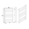 Load image into Gallery viewer, Keep your towels warm and dry with our Black Stainless Steel Heated Towel Rack. Features 9 round bars for efficient heating and a sleek design.-Heated Towel Rail-Ezymall AU
