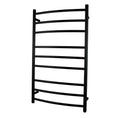 Load image into Gallery viewer, Keep your towels warm and dry with our Black Stainless Steel Heated Towel Rack. Features 9 round bars for efficient heating and a sleek design.-Heated Towel Rail-Ezymall AU
