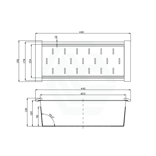 Premium gunmetal stainless steel sink colander for workstation sinks. Ideal for rinsing, draining and food preparation with scratch-protective edges.-Sink accessory-Ezymall AU