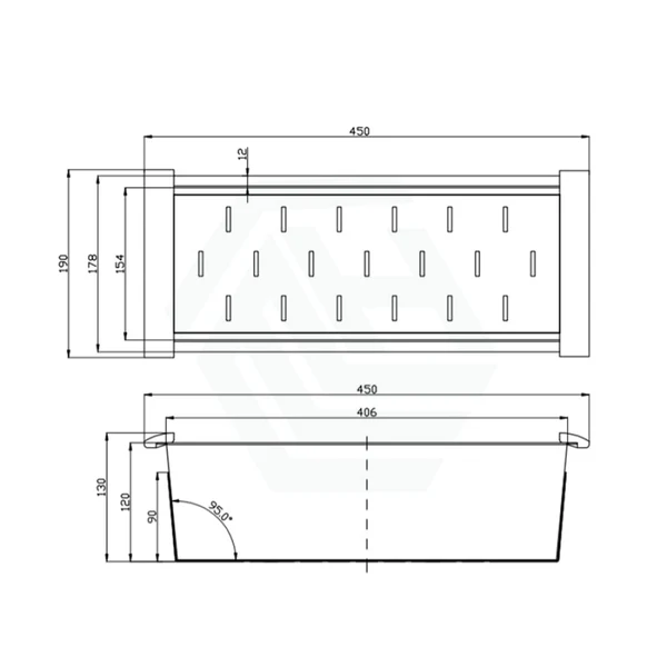 Premium gunmetal stainless steel sink colander for workstation sinks. Ideal for rinsing, draining and food preparation with scratch-protective edges.-Sink accessory-Ezymall AU