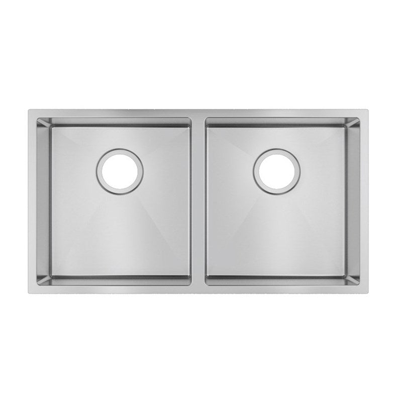 Upgrade your kitchen with our Stainless Steel Round Corner Handmade Double Bowl Kitchen Sink 820x457x230mm in Chrome Silver. Shop now at Ezymall Australia!-Kitchen Sink-Ezymall AU