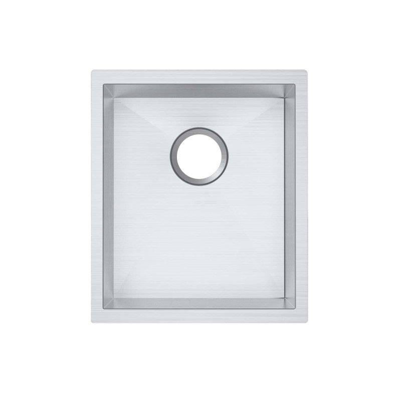 Upgrade your kitchen with this Stainless Steel Round Corner Handmade Single Bowl Sink. Measures 390x450x215mm with a chrome silver finish. Durable and stylish for any modern kitchen.-Kitchen Sink-Ezymall AU