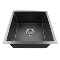 Load image into Gallery viewer, Upgrade your kitchen with this stainless steel round corner handmade single bowl kitchen sink (440*440*205mm) in gunmetal dark grey. Durable and stylish!-Kitchen Sink-Ezymall AU

