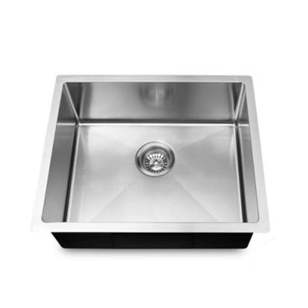 Discover the Stainless Steel Round Corner Handmade Single Bowl Kitchen Sink 440*440*205mm in Chrome Silver. Compact, stylish, and durable. Shop now at Ezymall!-Kitchen Sink-Ezymall AU
