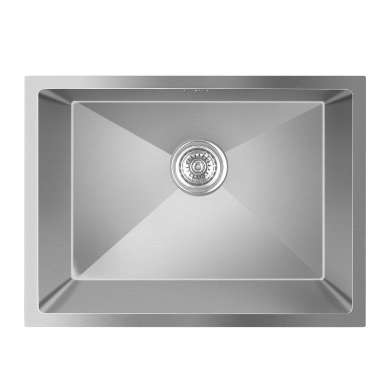 Get the Stainless Steel Round Corner Handmade Single Bowl Kitchen Sink 580*440*230mm- Chrome Silver. High-quality, stylish, and durable. Shop now at Ezymall Australia!-Kitchen Sink-Ezymall AU