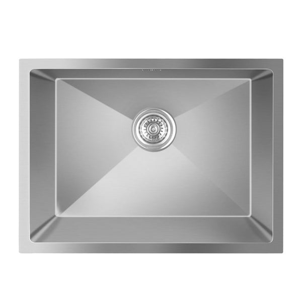Get the Stainless Steel Round Corner Handmade Single Bowl Kitchen Sink 580*440*230mm- Chrome Silver. High-quality, stylish, and durable. Shop now at Ezymall Australia!-Kitchen Sink-Ezymall AU