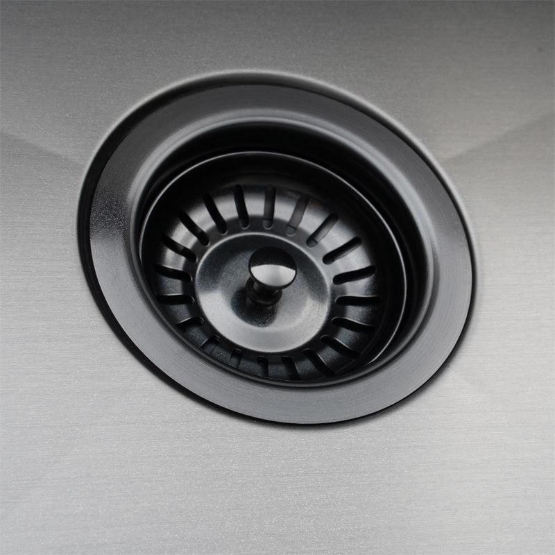 Discover the Stainless Steel Round Corner Handmade Single Bowl Kitchen Sink 580*440*230mm in Gunmetal Grey. Stylish, durable, and modern. Shop now at Ezymall!-Kitchen Sink-Ezymall AU