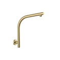 Load image into Gallery viewer, Upgrade your shower with our Stainless Steel Round Curved Wall Shower Arm in Brushed Brass Gold. Durable and stylish. Fast shipping across Australia.-Shower Arm-Ezymall AU
