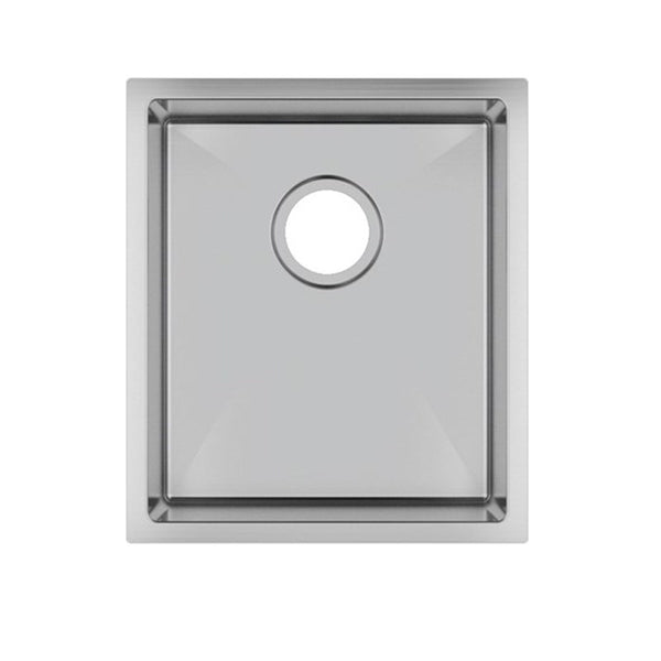 Premium 390x450mm stainless steel single bowl kitchen sink with 304 stainless steel and X-flume drainage. Ideal for compact kitchens and butler's pantries.-Kitchen Sink-Ezymall AU