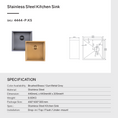 Load image into Gallery viewer, Premium 440x440x205mm brushed brass PVD stainless steel single bowl kitchen sink with matching waste strainer, bottom grid and versatile installation options.-Kitchen Sink-Ezymall AU
