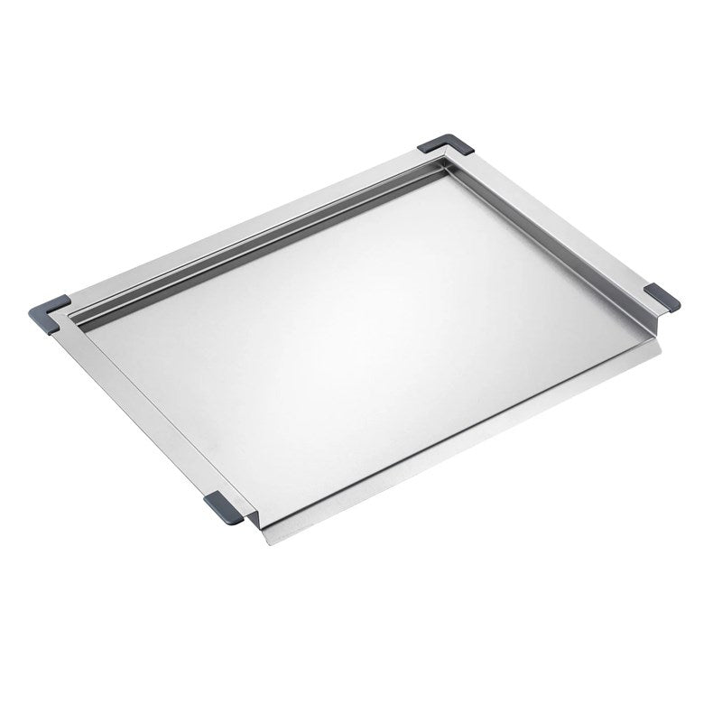 Premium stainless steel sink tray for workstation sinks. Ideal for draining, drying and food preparation. Compatible with 440mm width sinks.-Sink accessory-Ezymall AU
