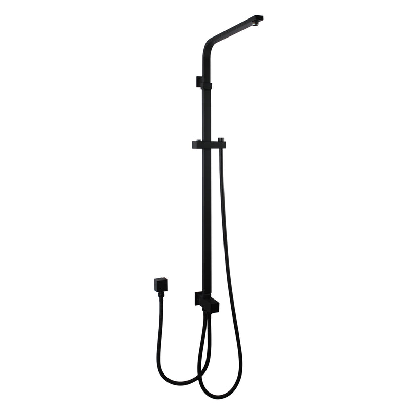 Upgrade your bathroom with this black square shower station. Made with stainless steel & solid brass. Shop now for fast Australia wide shipping.-Shower Rail-Ezymall AU