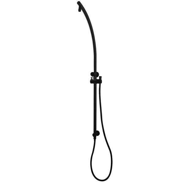 Upgrade your shower with our Black Stainless Steel & Solid Brass Shower Rail Round. Stylish, durable, and easy to install. Shop now for a modern shower experience!-Shower Rail-Ezymall AU