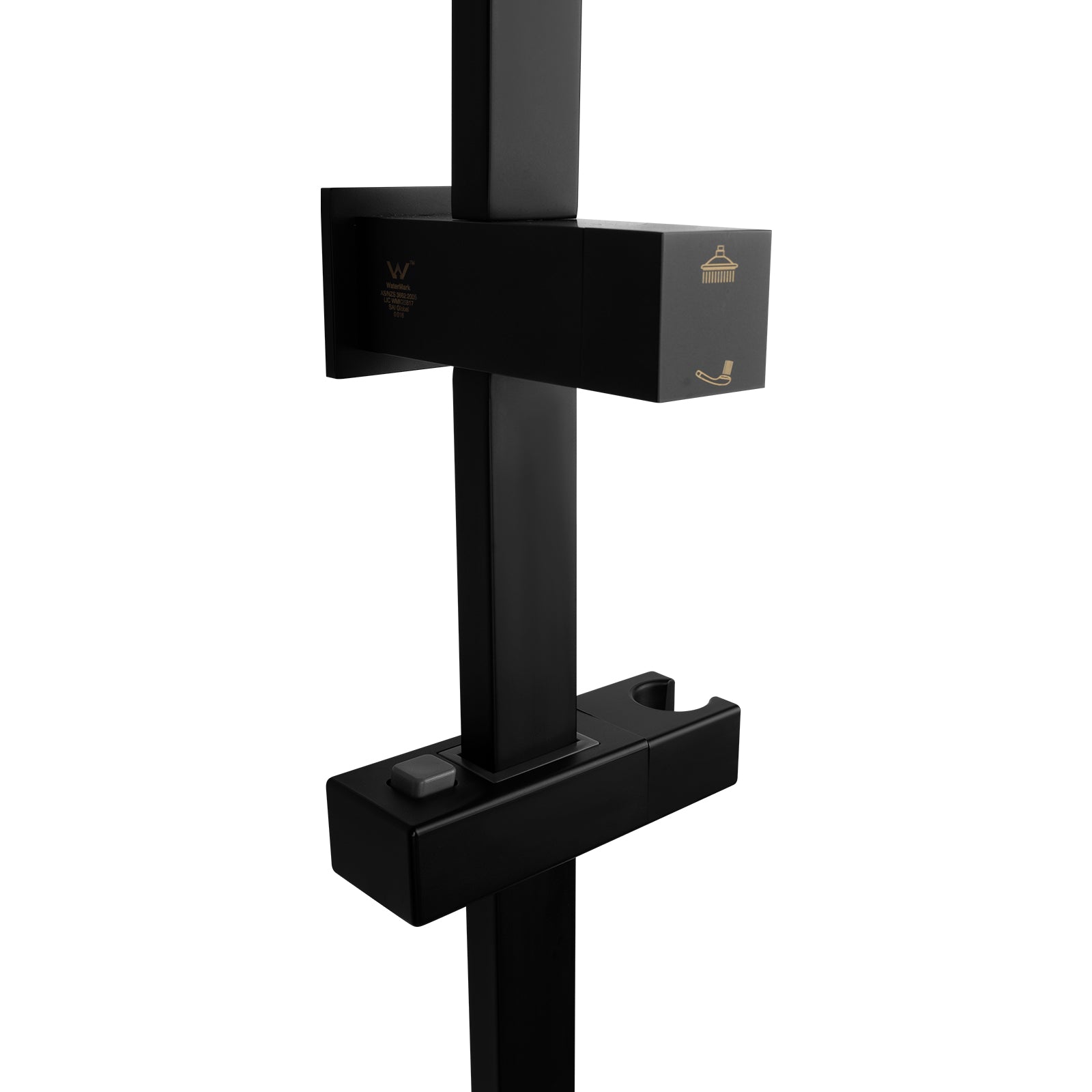 Enhance your shower experience with this Stainless Steel & Solid Brass Shower Rail Square in gunmetal grey. Stylish and durable, perfect for modern bathrooms. Built to last.-Shower Rail-Ezymall AU