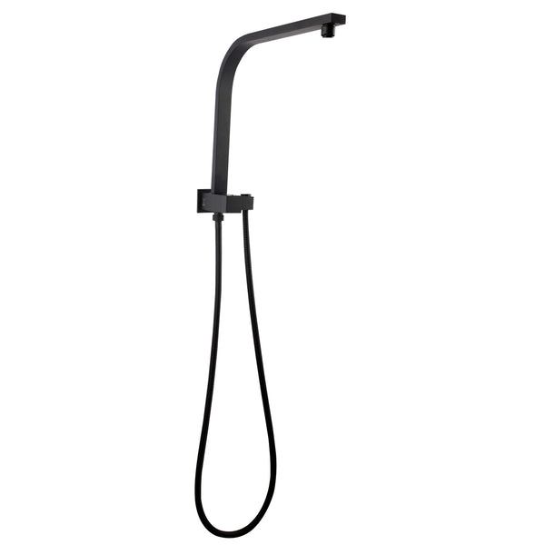 Upgrade your shower with our Black Stainless Steel & Solid Brass Fixed Shower Rail Square. Stylish, durable, and easy to install. Shop now for a modern shower!-Shower Rail-Ezymall AU