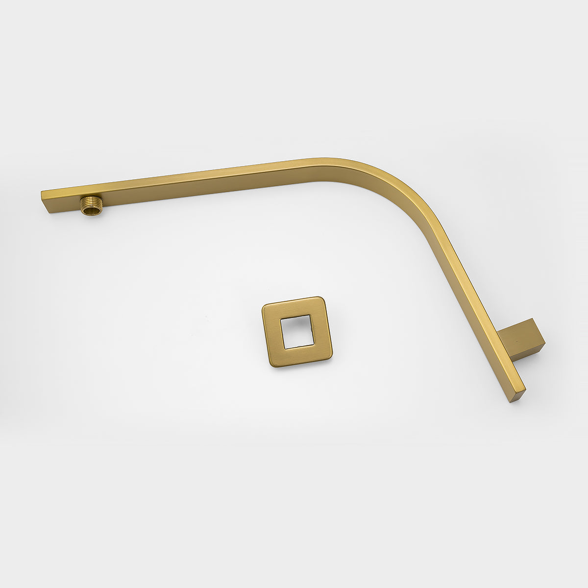 Add a touch of elegance with our Stainless Steel Square Gooseneck Wall Shower Arm in Brushed Brass Gold. Durable and stylish. Shop now at Ezymall Australia!-Shower Arm-Ezymall AU